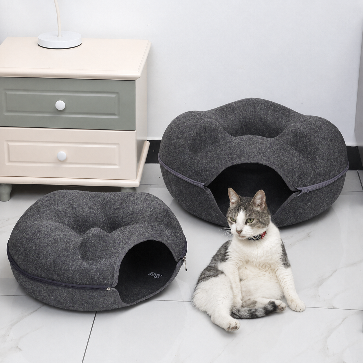MichiCueva - Cueva Cama para Gatos – Refugio Suave y Acogedor