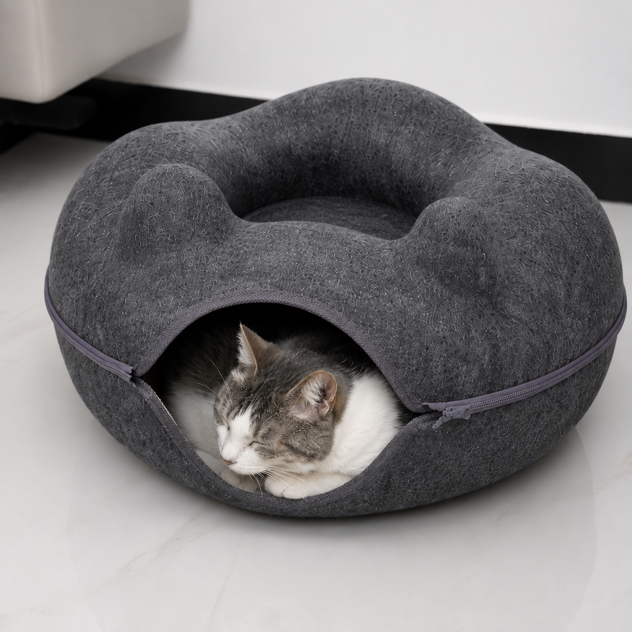 MichiCueva - Cueva Cama para Gatos – Refugio Suave y Acogedor