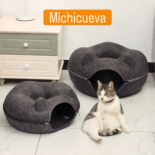 MichiCueva - Cueva Cama para Gatos – Refugio Suave y Acogedor