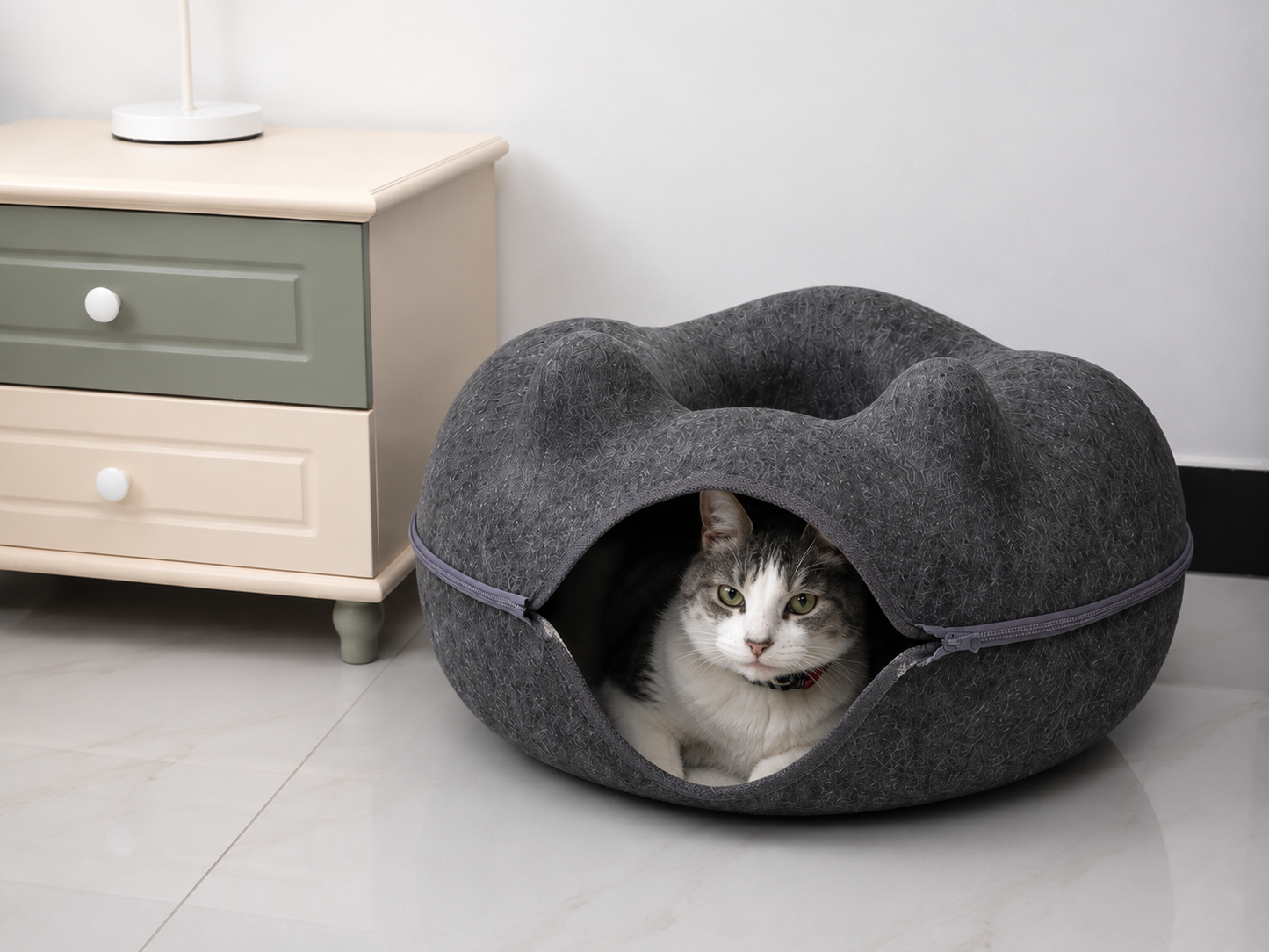 MichiCueva - Cueva Cama para Gatos – Refugio Suave y Acogedor