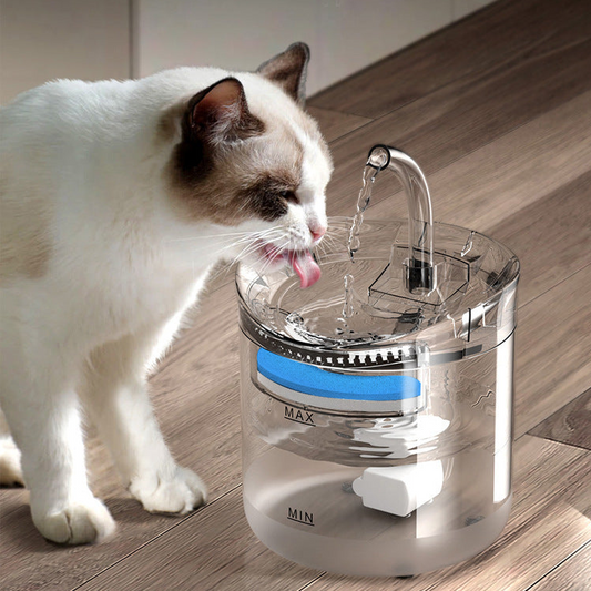 Bebedero Eléctrico Transparente para Gatos y Perros — Agua Fresca en Movimiento